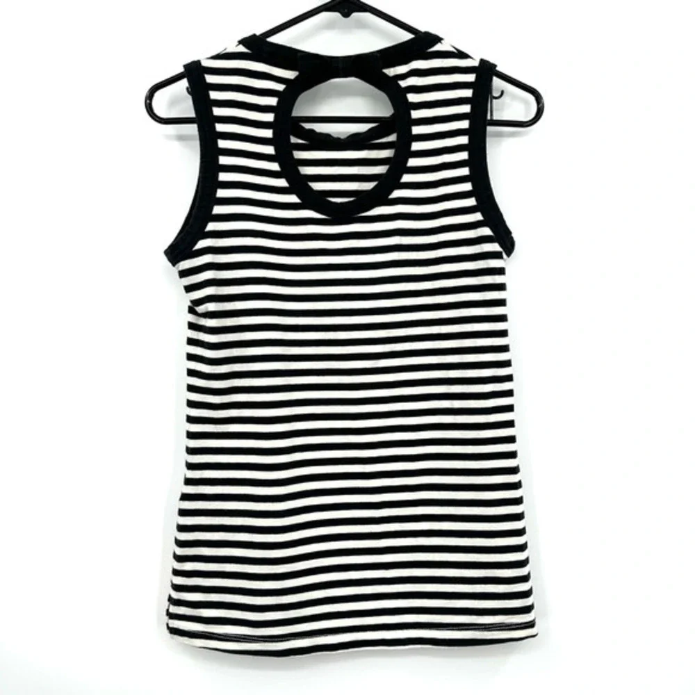 Kate Spade size‎ XS black and white tank top with keyhole back cotton blend